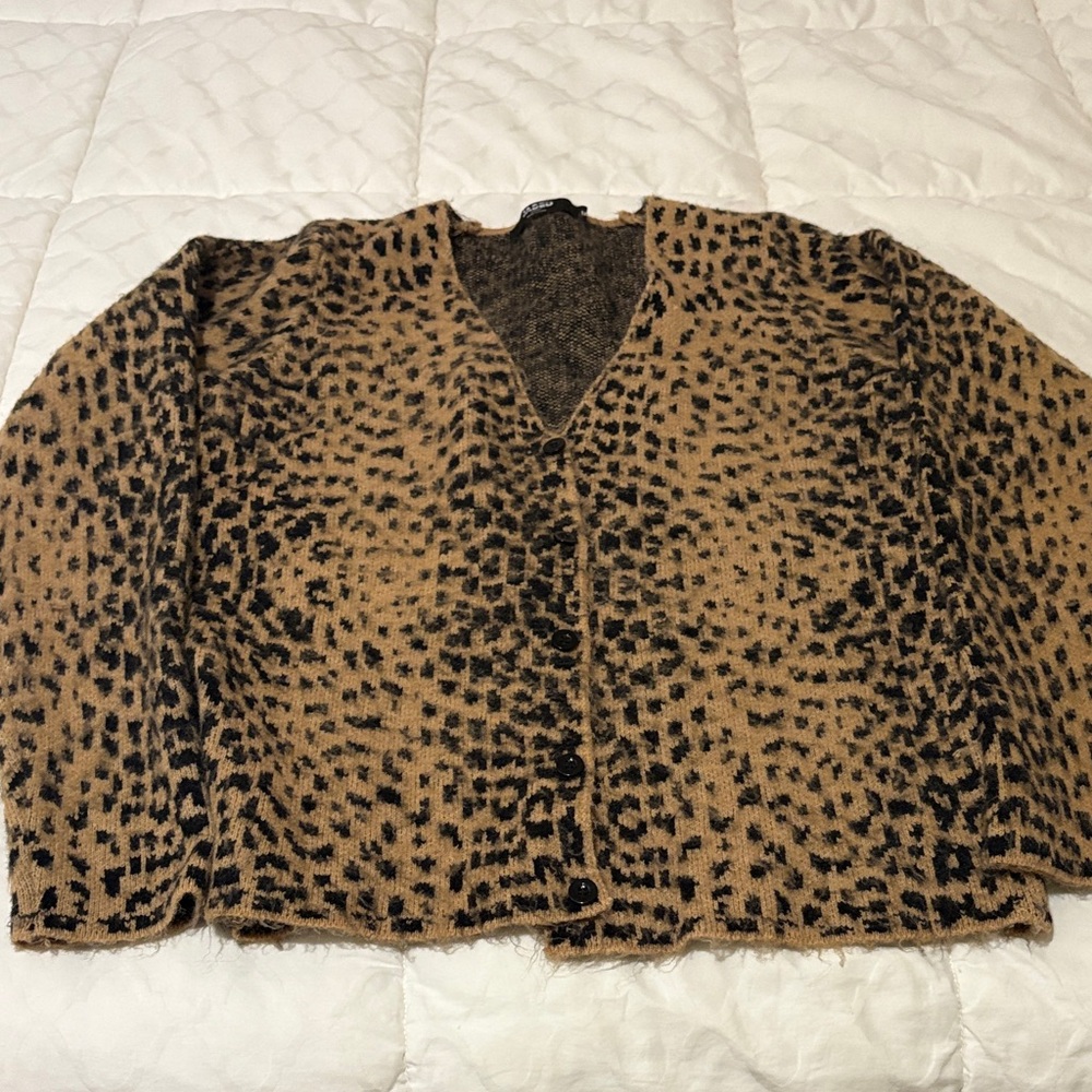 Jaded London Leopard Print Sweater - Brown and Black